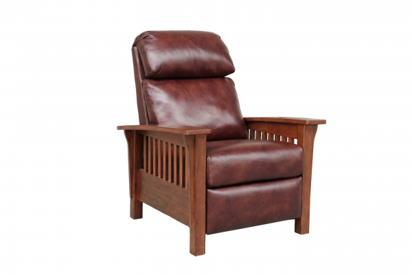 S Barcalounger, Mission Style Leather Recliners