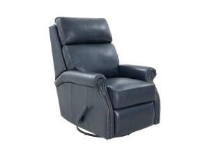 Barcalounger blue discount leather recliner